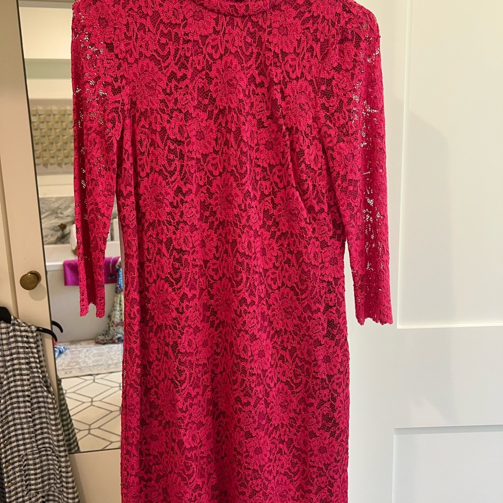Elegant Pink Lace Dress